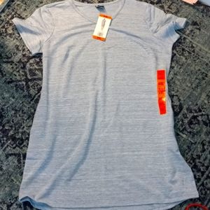 Plus size Light blue t shirt dress with pockets